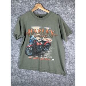 Vintage Harley Davidson Tshirt Mens Medium Riding Biker 90s 1995 Motorcycle
